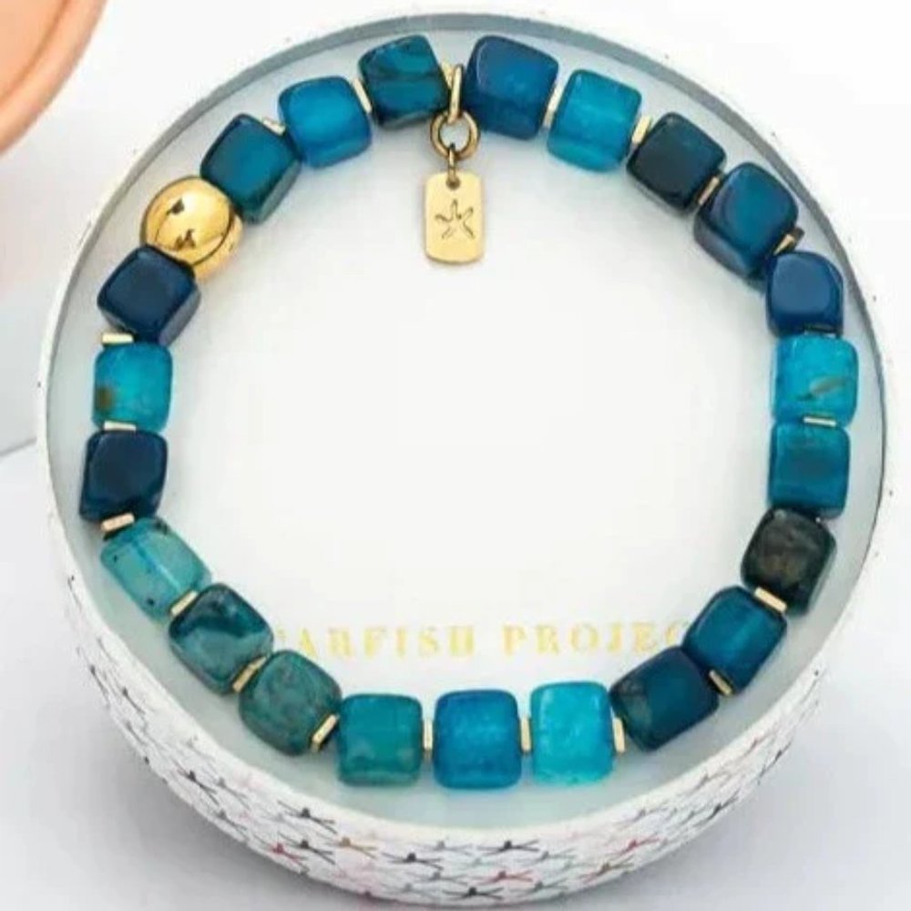 NWT Starfish Project, Inc Halcyon Agate Beaded Bracelet